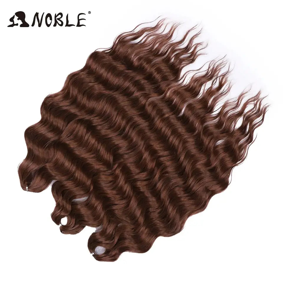 Noble Hair synthetic loose deep wave 24in braiding extensions in brown water-wave texture
