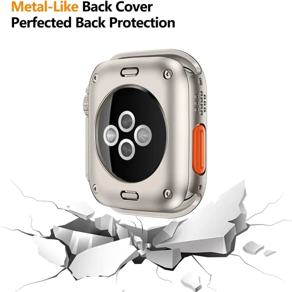 Apple Watch metal-like back cover bumper case for 40–46mm models by Simples Market