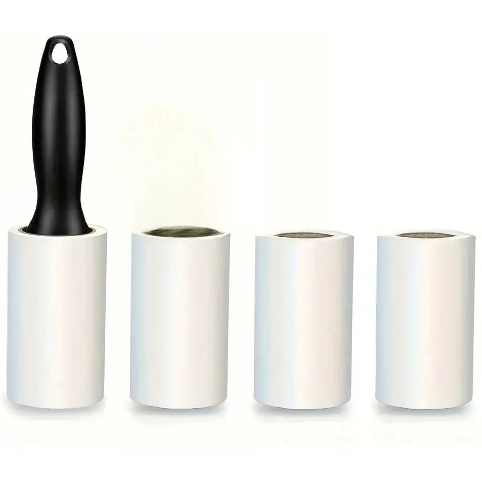 Simples Market Ultra Sticky Lint Roller with black handle and four white replacement rolls