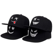 Unisex Ghost Expression Embroidery Hip Hop Baseball Cap Sun Protection Adjustable Outdoor Casual Hat