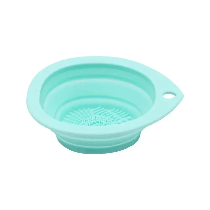 Silicone Makeup Brush Cleaner Folding Cleaning Bowl For Powder Puff And Eyeshadow Brushes Soft Mat Beauty Tools Scrubber