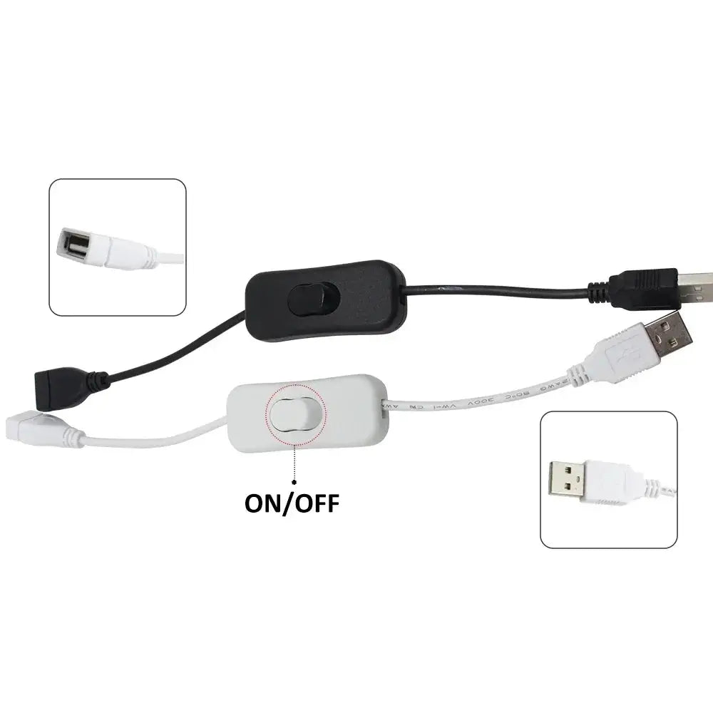 30cm USB Extension Cable With Switch For Lamps And USB Devices Long Life Power Cord