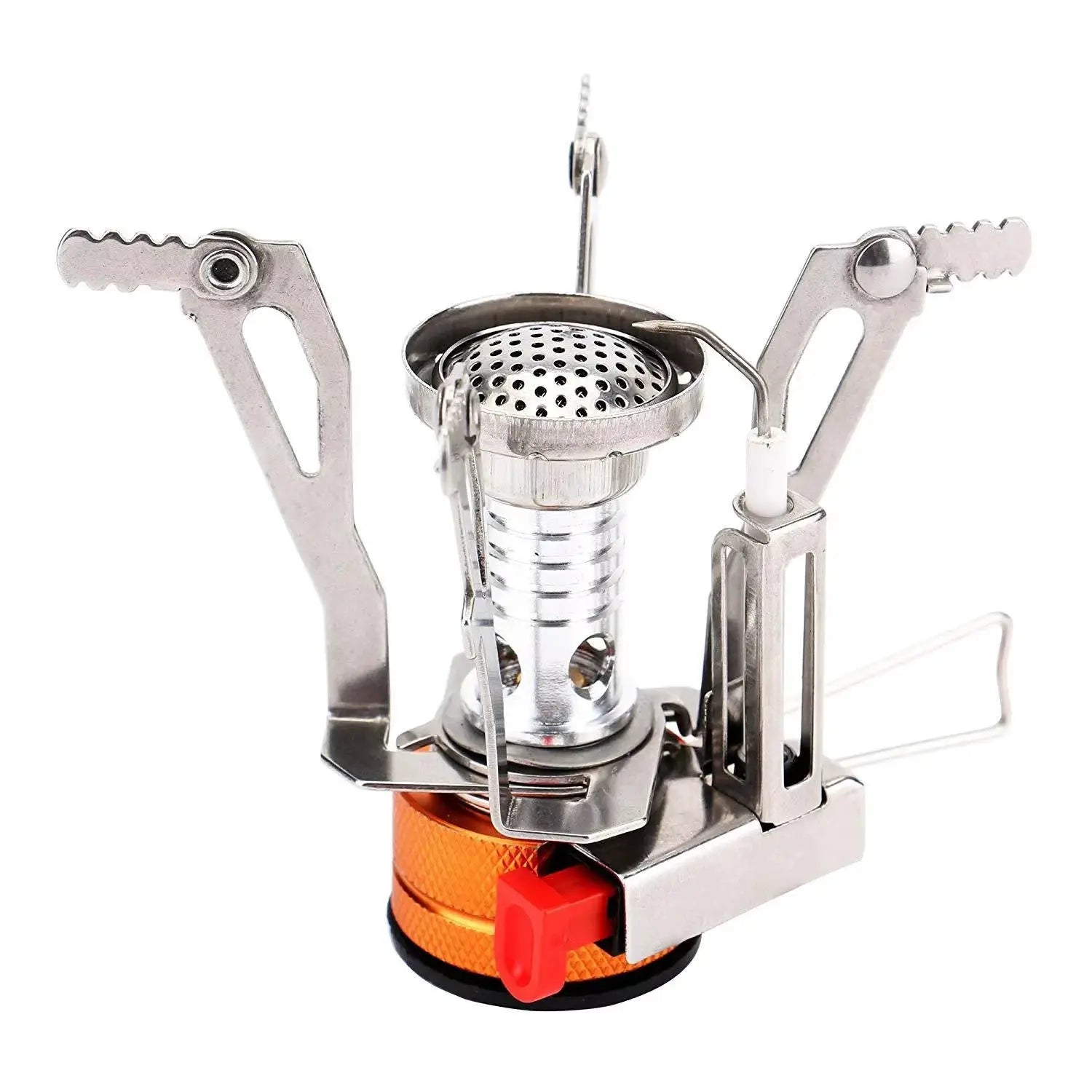 Pandatour portable camping stove by Simples Market; compact stainless steel burner with fold-out pot supports.