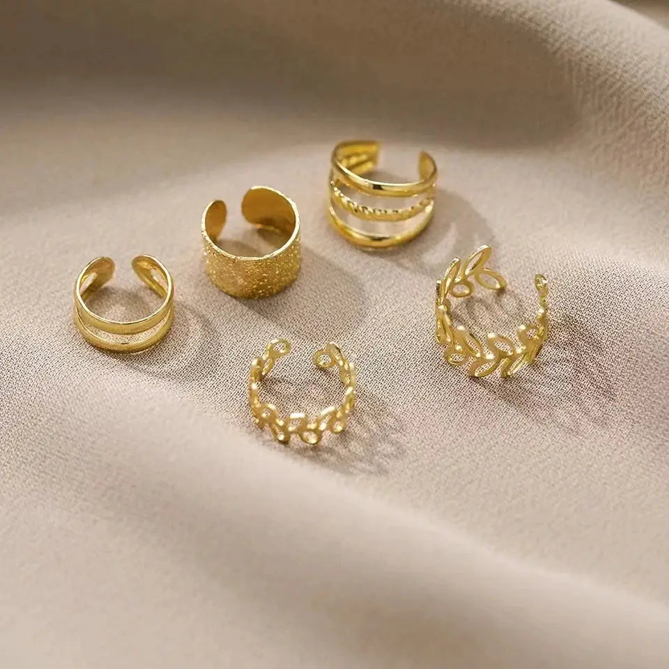Gold Tone Leaf Ear Cuff For Women Non Piercing Clip On Earrings Fake Cartilage Jewelry Daily Wear