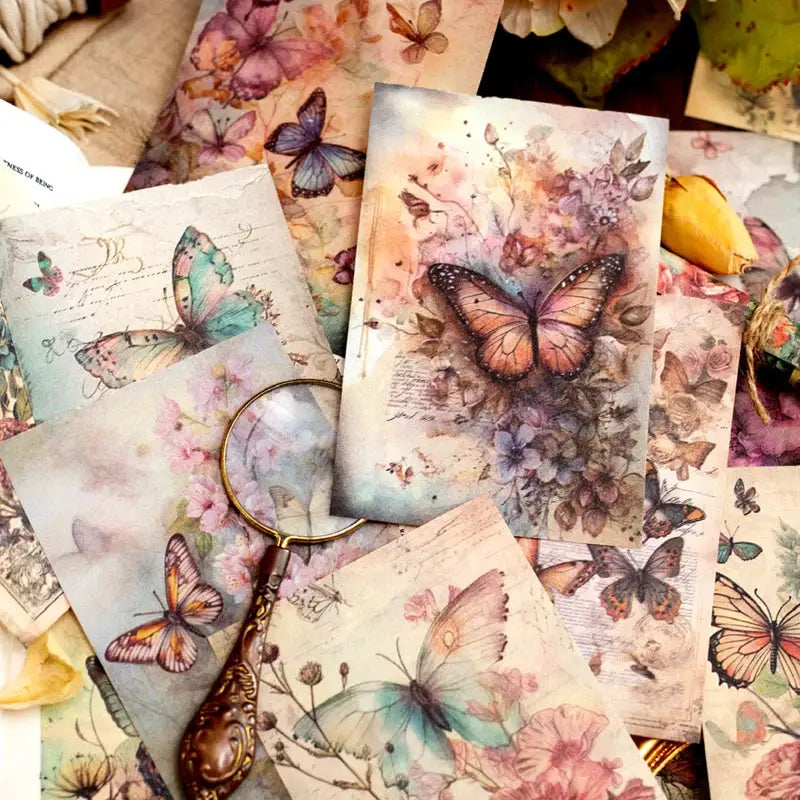 Mr Paper Garden Whisper Series Material Book 4 Styles 100 Pcs Bottoming Paper For Scrapbooking And Journaling