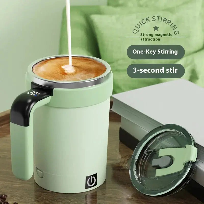 Smart Temperature Measuring Magnetic Automatic Stirring Cup Portable Electric Coffee Mug 380ML For Sports And Fitness