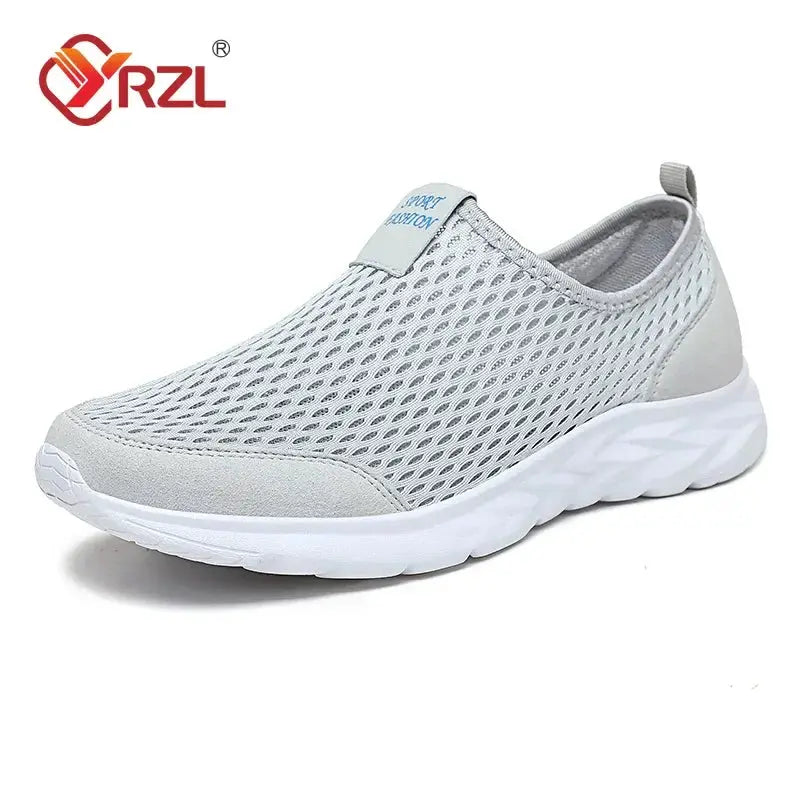 YRZL Mens Breathable Mesh Sneakers Casual Shoes Tennis Outdoor Non Slip Outsole Lightweight Walking Loafers