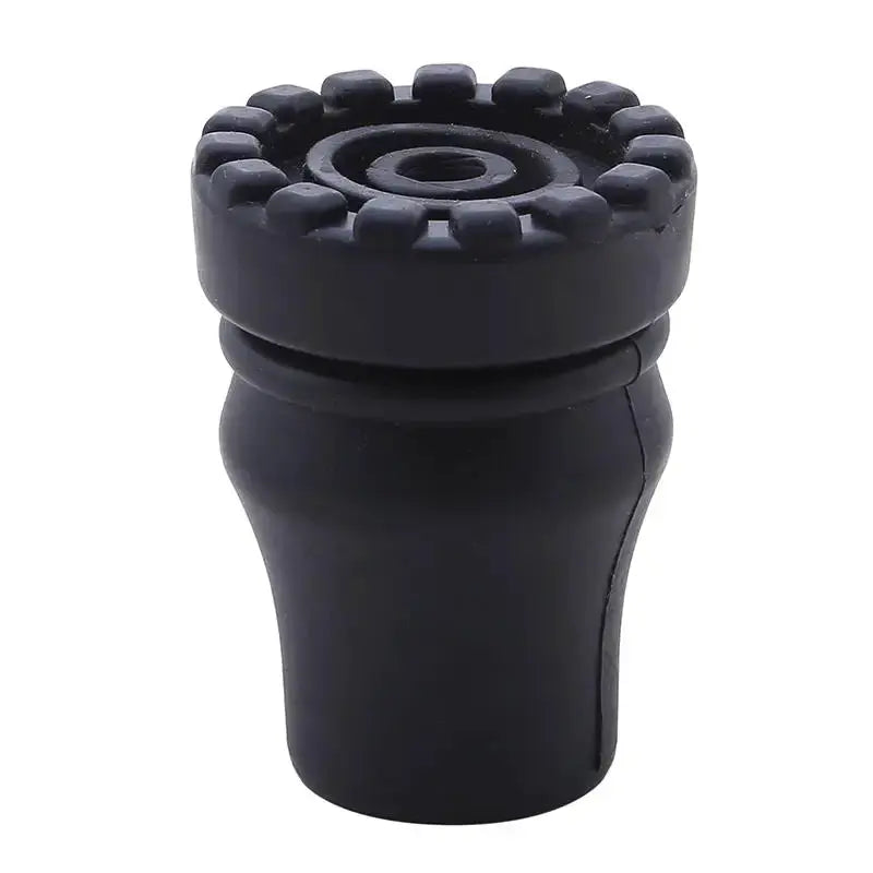 Black rubber bottom pad for trekking pole tip, antiskid, fits 16–22mm