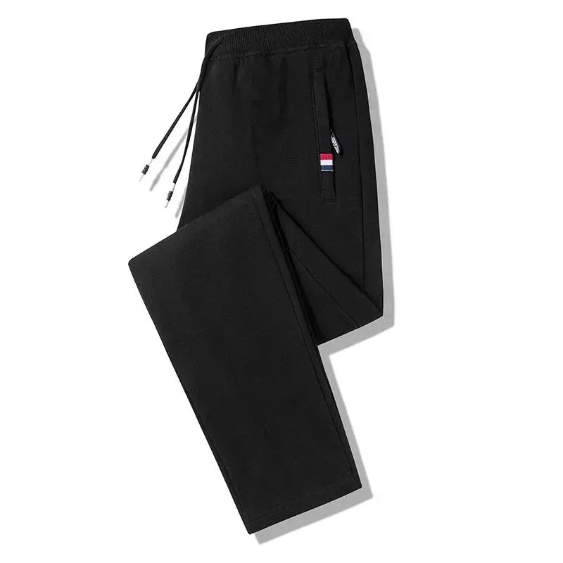 Men's jogger track pants Simples Market black with elastic waist, drawstring and zip pocket