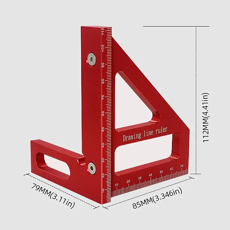 WoodPro Woodworking Square Protractor Miter Triangle Ruler High Precision Aluminum Alloy Layout Tool