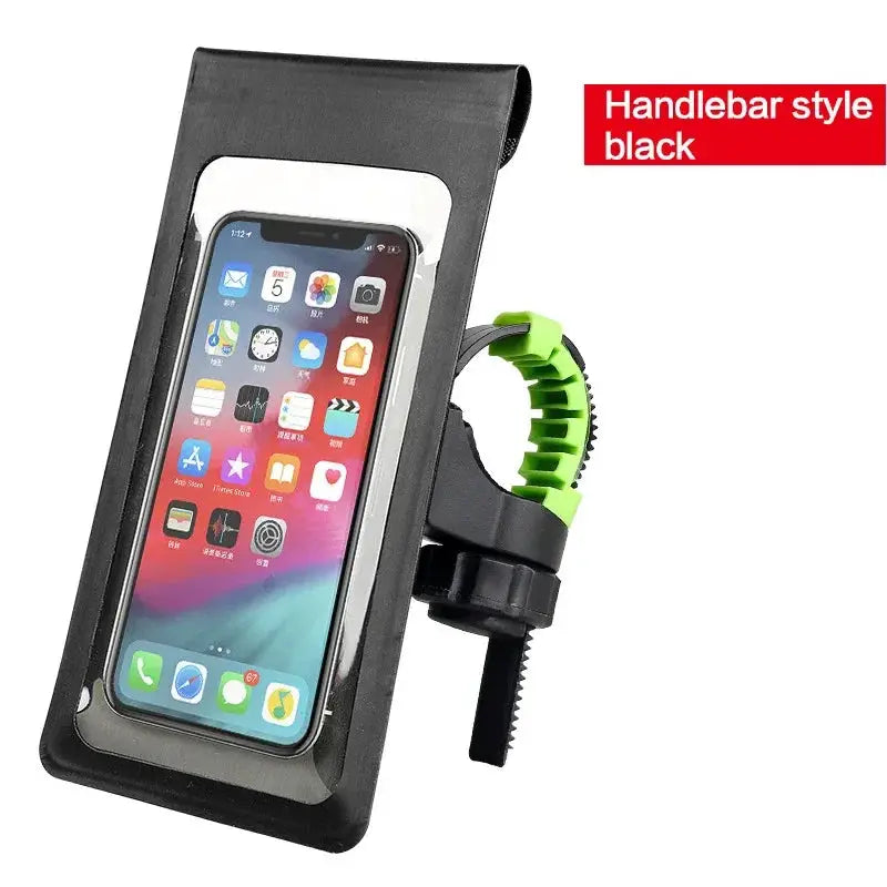 CycleGuard Waterproof Bicycle Phone Holder With TPU Touch Screen For 6.5 Inch Smartphones Full Screen Access