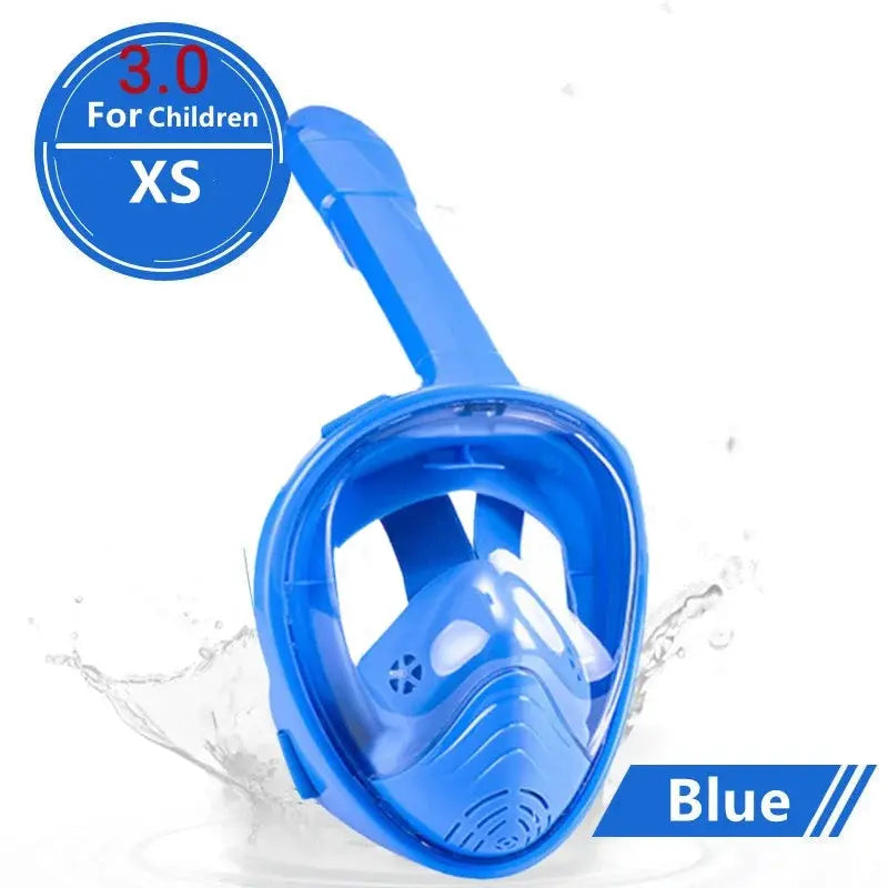 Underwater Full Face Diving Mask Anti Fog For Snorkeling And Scuba Waterproof Respiratory Mask For Adults And Kids