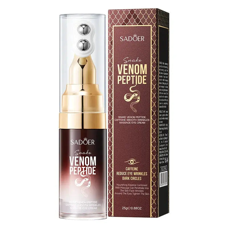Sadoer Snake Venom Peptide Caffeine Massaging Eye Cream For Anti Wrinkle Dark Circles Anti Aging Moisturizing Skin Care