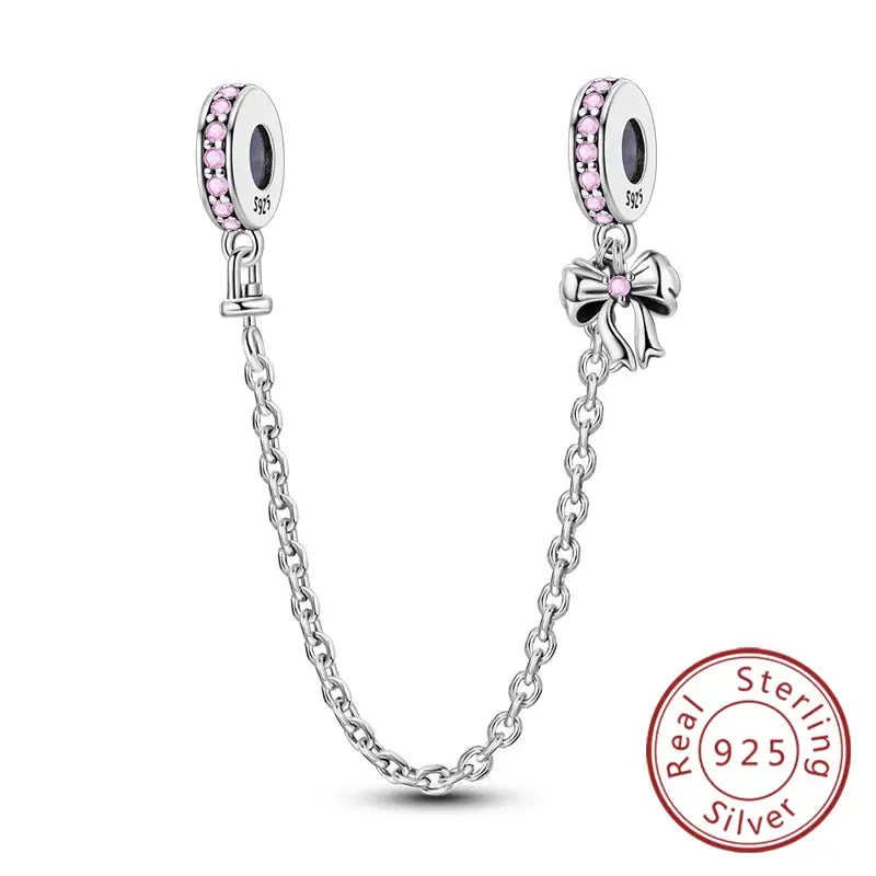 925 Sterling Silver Charms Beads Forever Love Heart Dangle For Bracelet Women Jewelry Gift Sister Family Life