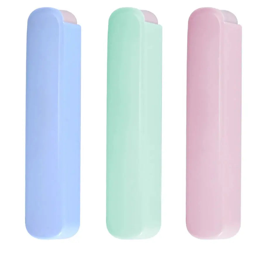 Stainless steel Korean spoon, fork & chopsticks 3-piece set in blue, mint green and pink travel cases