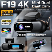 Simples Market 4K Ultra Dash Cam for cars with dual front/rear cameras, Wi-Fi, HDR, night vision.