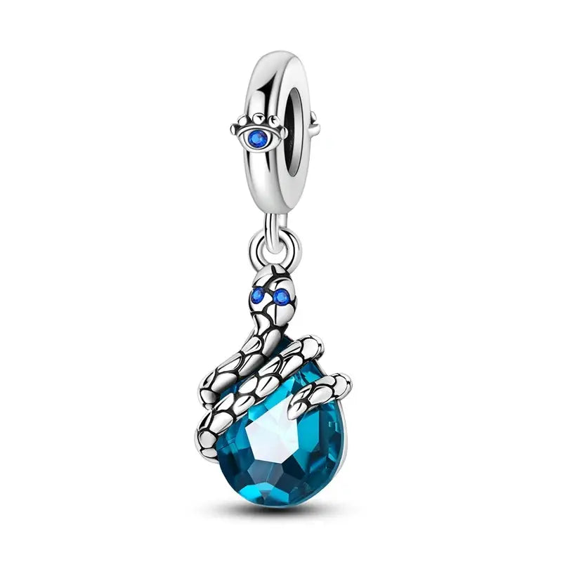 New 925 Sterling Silver Charms Beads Pendants Tree of Life Turtle Gemstone Sunflower for Women Bracelet Jewelry Gift