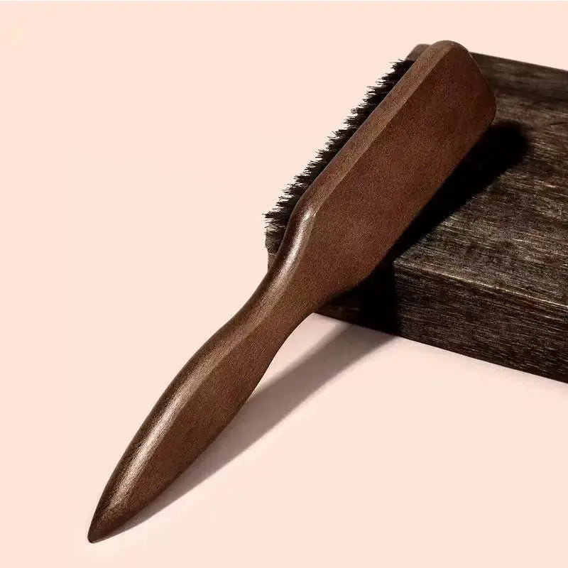 Simples Market brown wooden pointed-tail bristle comb; anti-static, unisex for home use