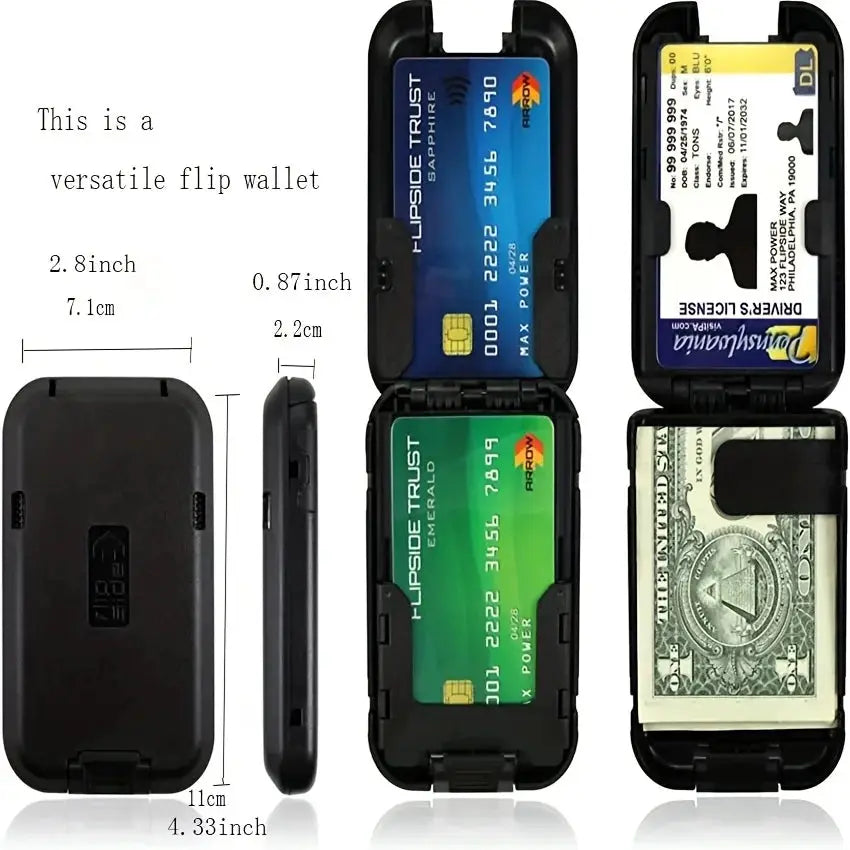 Metal wallet by Simples Market, RFID-blocking minimalist black aluminum ultra-thin card holder