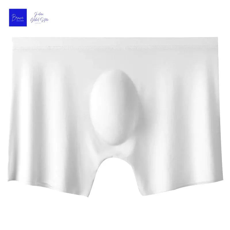 Mens Ice Silk Boxer Shorts Seamless Breathable Antibacterial Underwear For Men Comfortable Daily Wear