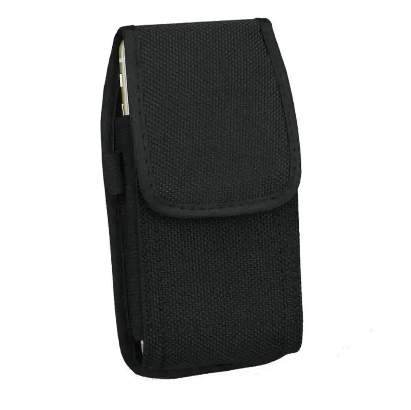 Phone pouch Simples Market black Oxford nylon vertical belt clip waist bag