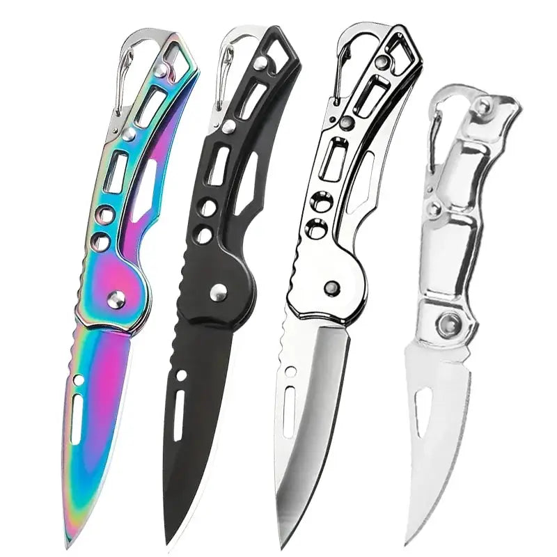 Folding Fruit Knife Stainless Steel Pocket Knife With Non Slip Handle For Kitchen And Fruit And Meat Slicing