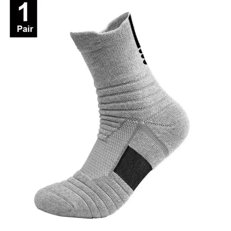 Anti Slip Football Socks For Men Cotton Breathable Odor Control Short Tube Crew Socks Size 39 45 Soccer And Basketball