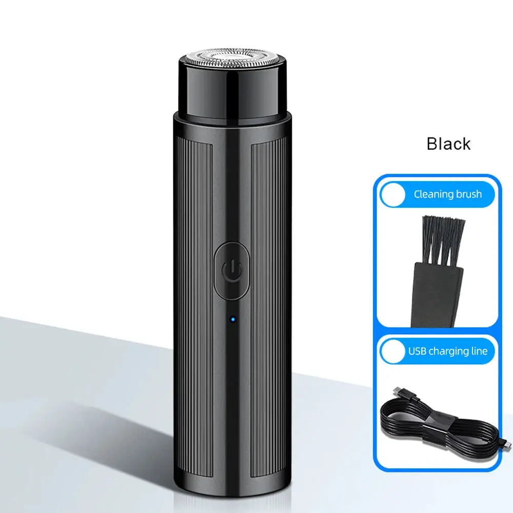 Apex Mini Electric Shaver Rechargeable Portable Turbine Rotary Razor For Face And Body Travel