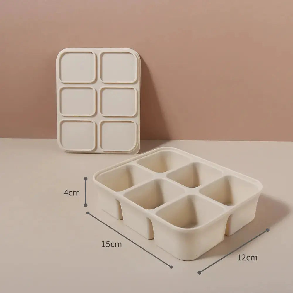 Silicone Ice Cube Tray With Lids For Beverages And Baby Food Storage Molds Flexible BPA Free