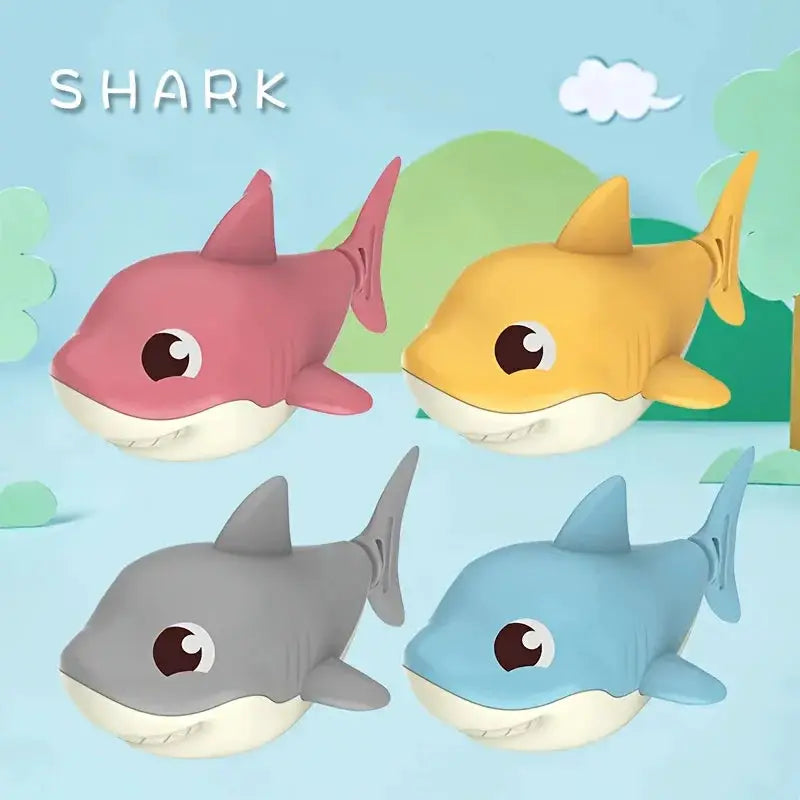 Wind Up Chain Shark Bath Toy For Kids 0 To 12 Years Beach Outdoor Water Play Shower Toy