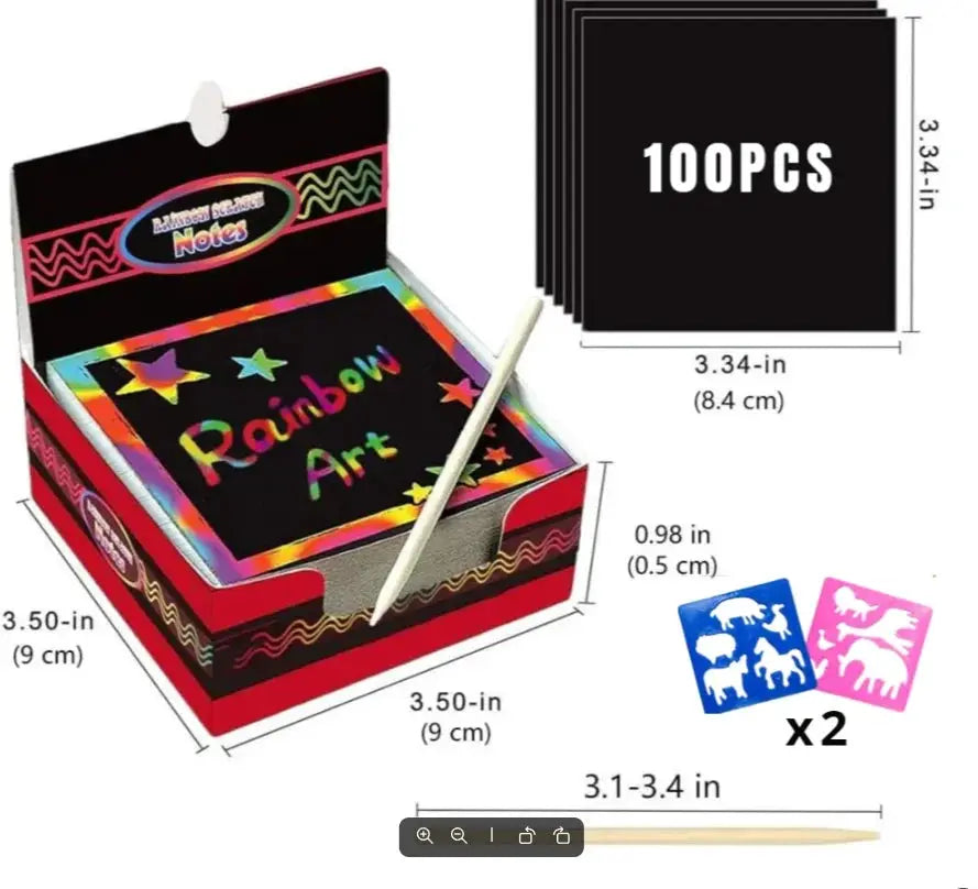 Dazzling Scratch Painting Art Kit For Parent Child Interactive Toy With Note Cards Handmade Painting