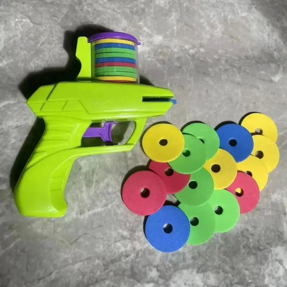 Mini Carrot Flying Disc Launcher Toy Gun For Outdoor Battle Games Safe Soft Bullet Fun For Multi Person Play