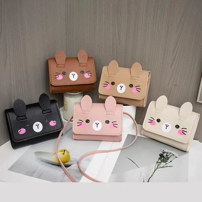 PrincessPop Kids Mini PU Leather Crossbody Handbag For Girls Coin Purse Wallet Cute Mini Bag