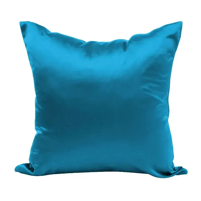 Satin pillow cover teal blue, 50x50 cm, Simples Market