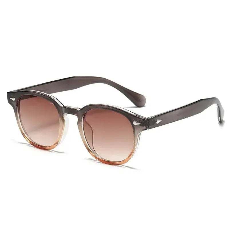 JNPCXI Retro Round Sunglasses With UV400 Protection Rivet Leopard Pattern Unisex Eyewear