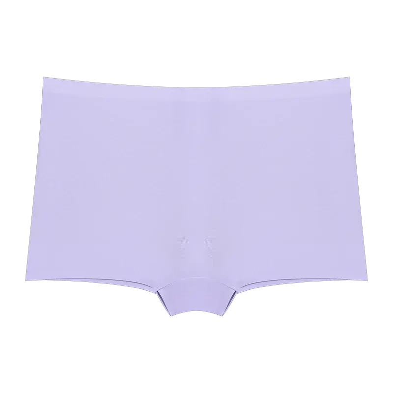 Women's seamless lavender panties briefs, solid color, cozy underpants, S-XL