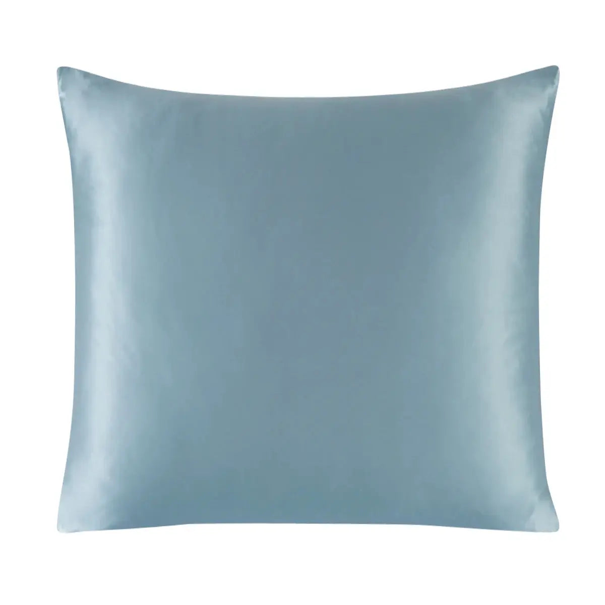 Silk pillowcase with zipper; Simples Market solid light blue cushion cover 40x40cm