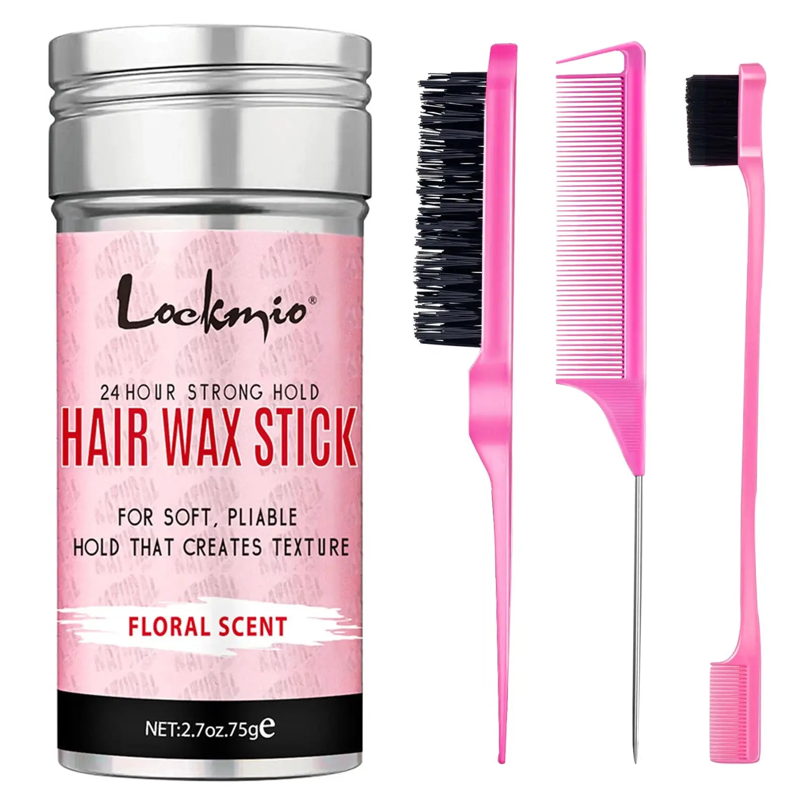 Lockmio Women Anti Frizz Hair Wax Stick Smoothing Pomade For Natural Wigs Unruly Hair Frizz Control 16g