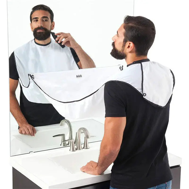 Male Shaving Apron Beard Catcher Cape For Grooming Hairdresser Bib Adult Shaver Cleanup Cape