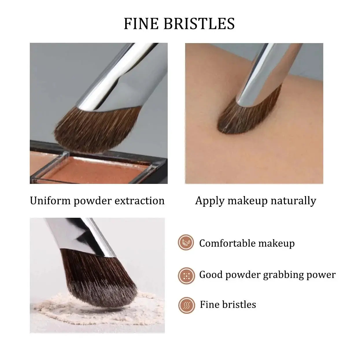 LunaContour 3D Nose Contour Brush With Sickle Shaped Head For Precise Nose Sculpting