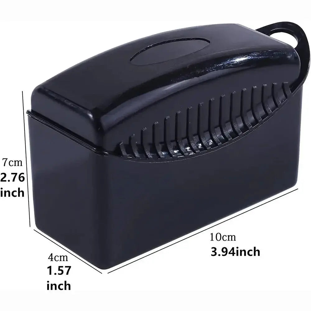 2-pack car tire and wheel cleaning sponge set in a black plastic case with rim waxing pads for detailing.