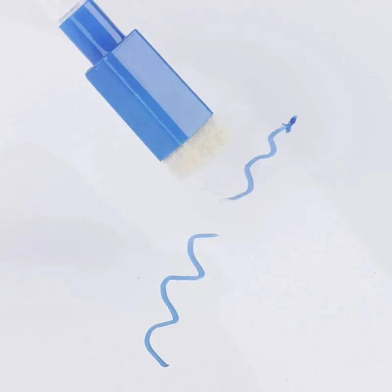 Blue magnetic whiteboard marker with built-in eraser