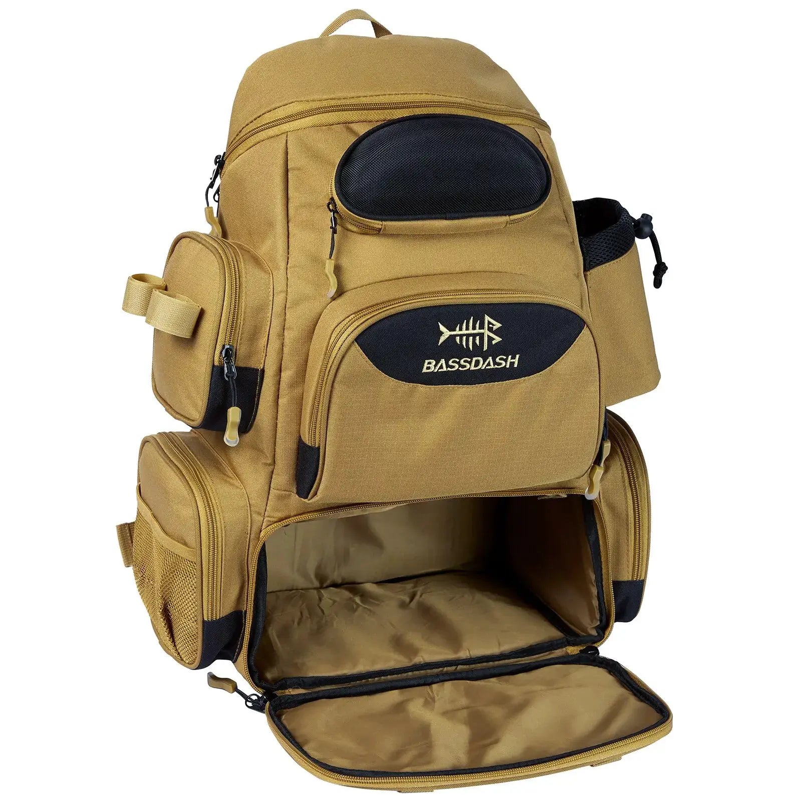 Bassdash Fishing Tackle Backpack Lightweight Tactical Bag With Smart Compartments And Ergonomic Support