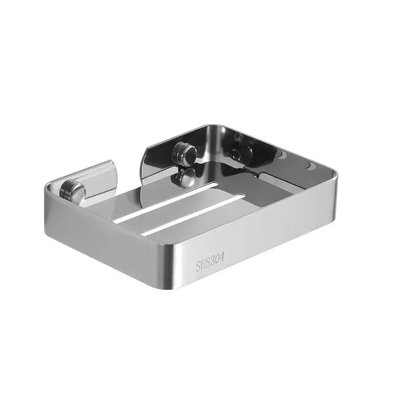Stainless steel SUS304 bathroom shelf wall-mounted soap sponge organizer box holder
