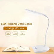LuminaTech LED Desk Lamp USB Rechargeable Eye Protection Adjustable Brightness Desktop Light For Reading And Study
