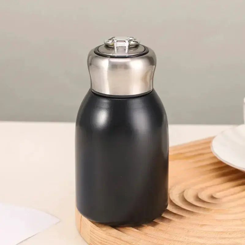 New High Value Mini Chubby Big Belly Cup 304 Stainless Steel Vacuum Thermos Cup With Portable Carrying Ring For Women