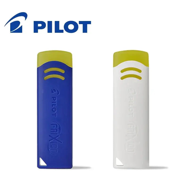 Pilot friction eraser EFR-6 two-piece set in blue and white with yellow caps