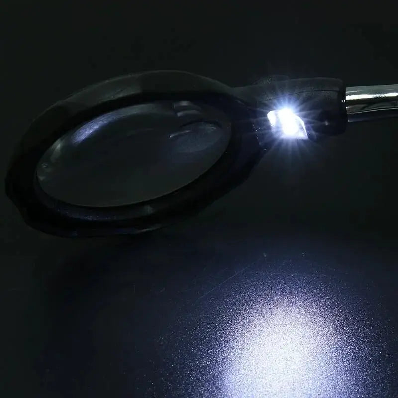 Desktop Welding Magnifier Loupe With LED Light Third Hand Clamp For Soldering And Electronics Inspection