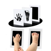 Newborn Baby Diy Hand And Footprint Kit With Ink Pads And Photo Frame Keepsake Gift For Parents