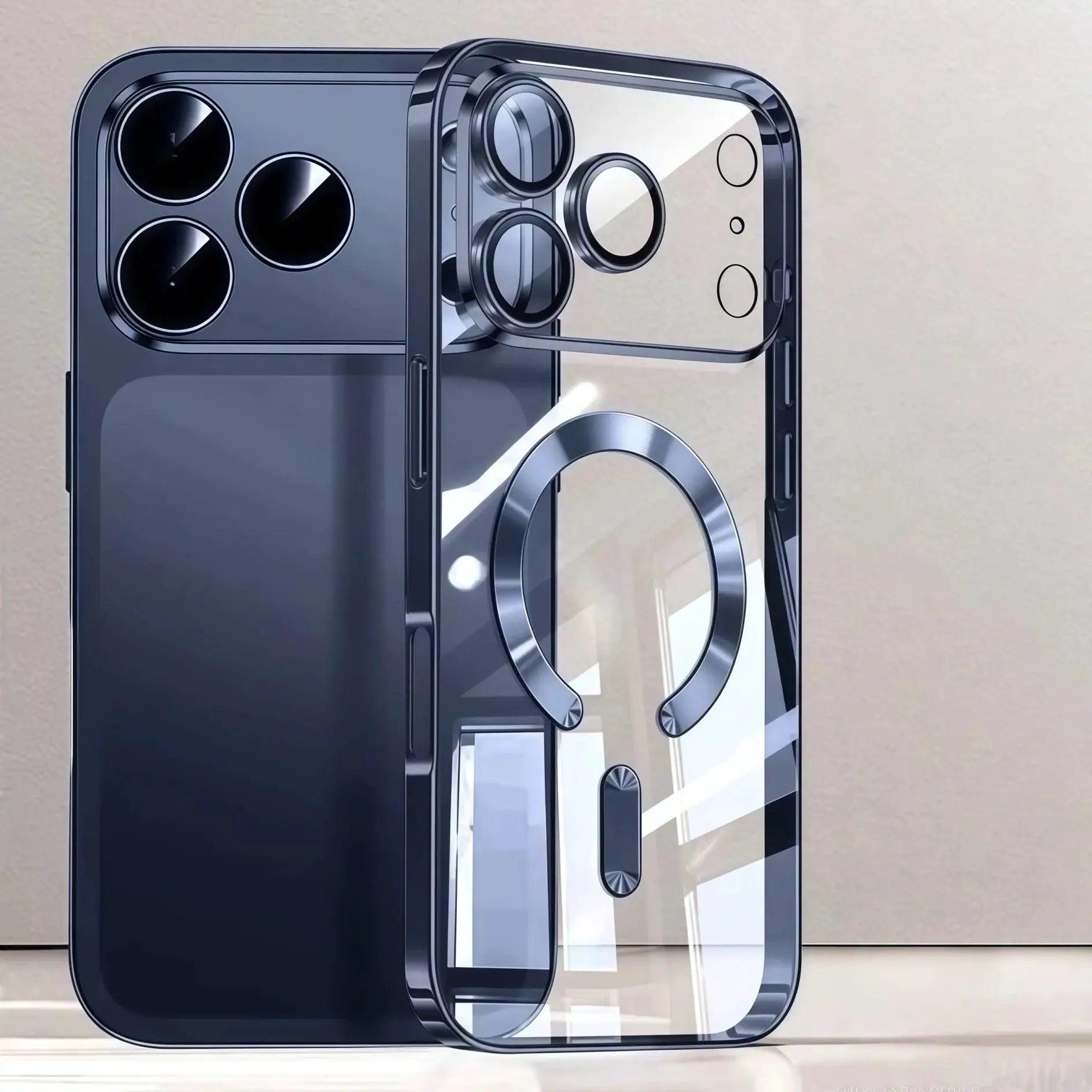 LuxGuard Clear Luxury Plating Camera Protection Case For iPhone 17 Pro Series Soft TPU Magnetic Drop Protection
